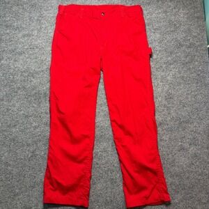 DAKOTA Vintage Red Women's Carpenter Pants Cotton Workwear Made in United States